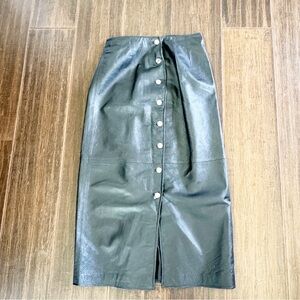 Cold water creek vintage leather maxi skirt